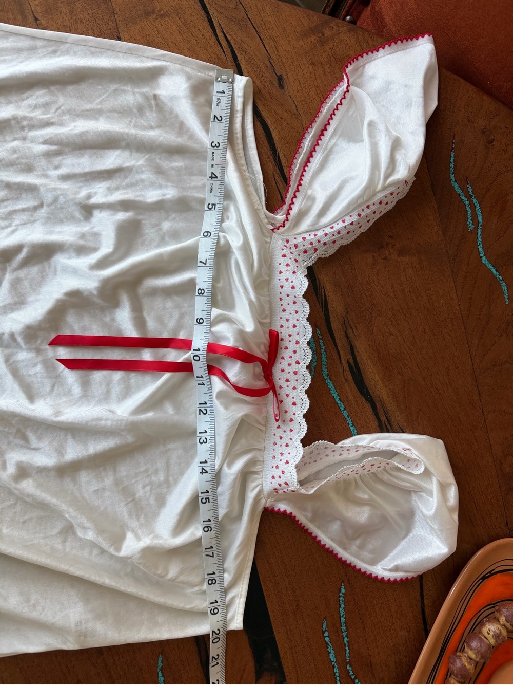 Vintage heart ❤️ Chemise with Red Ribbon - Picture 8 of 8